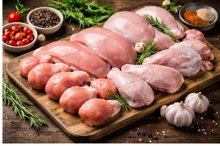 Fresh and hygienic chicken cuts, nuggets, and ready-to-cook products.